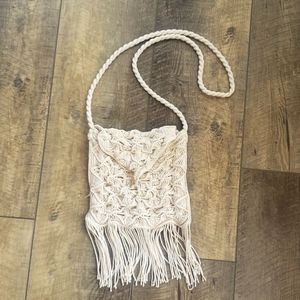 American Eagle macrame crochet crossbody shoulder bag